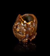 A Carved Agate Brushpot, Bitong