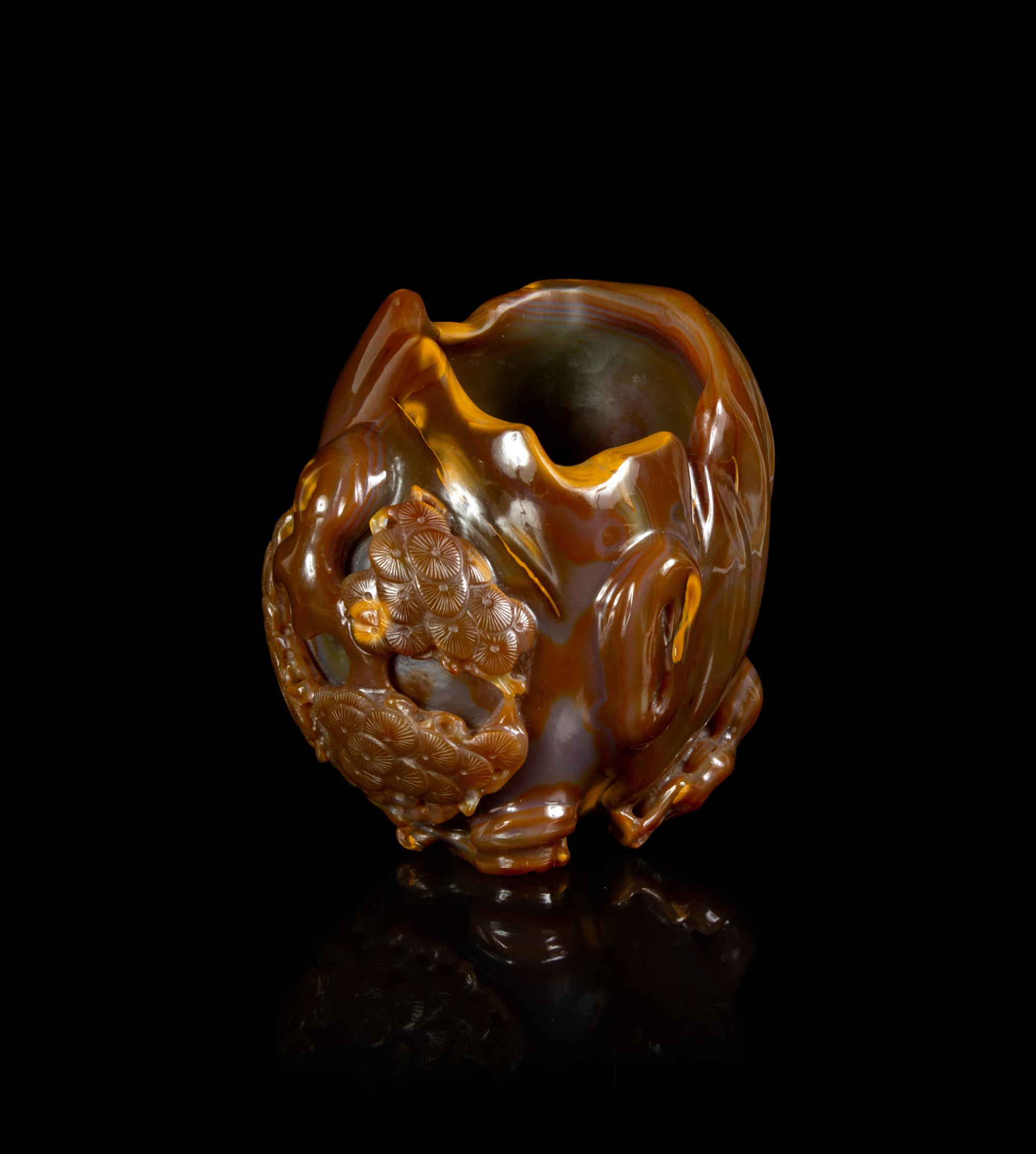 A Carved Agate Brushpot, Bitong