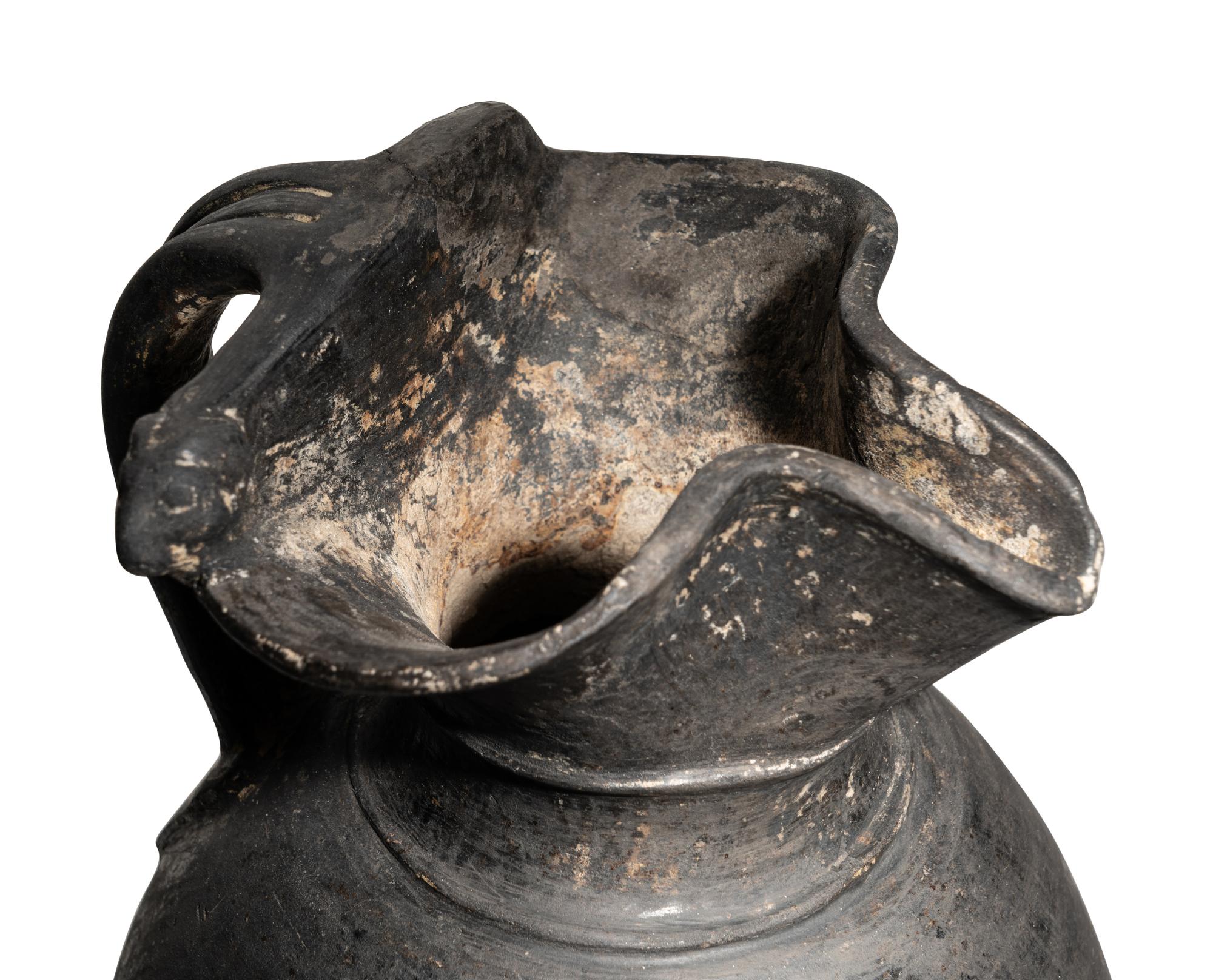 An Etruscan Bucchero Oinochoe