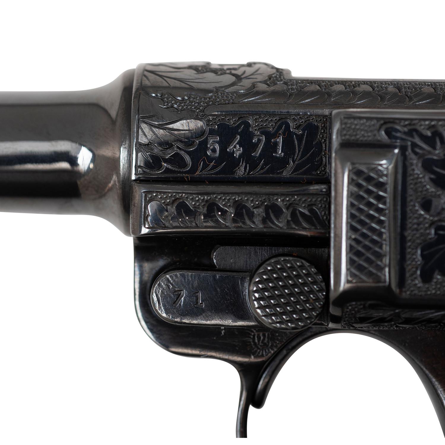 ** Engraved S/42 Code Mauser P.08 in Holster Issued by the American Historical Foundation