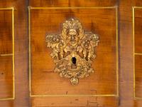 A Louis XIV Style Brass Inlaid Walnut and Gilt Bronze Mounted Commode