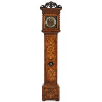 A William and Mary Walnut and Marquetry Tall Case Clock