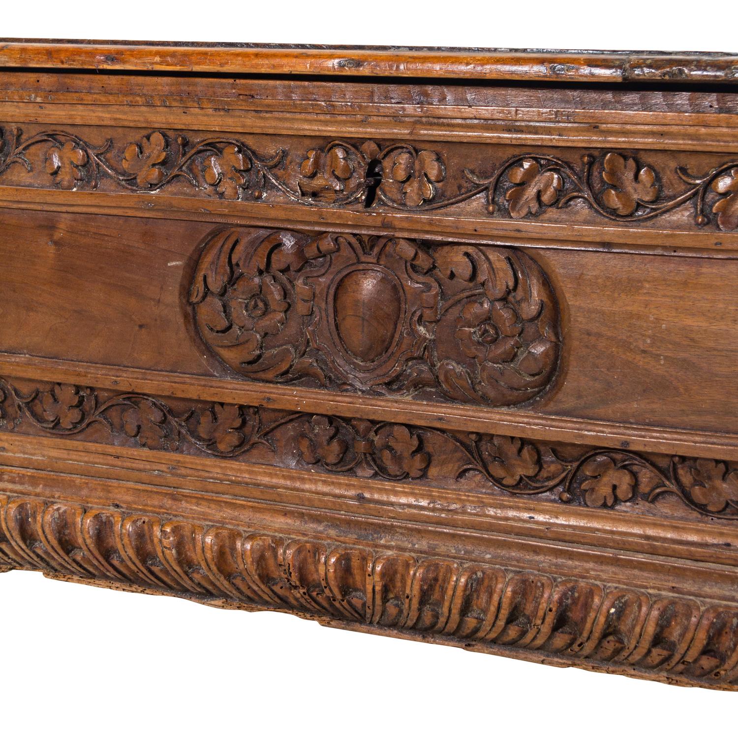 An Italian Walnut Cassone