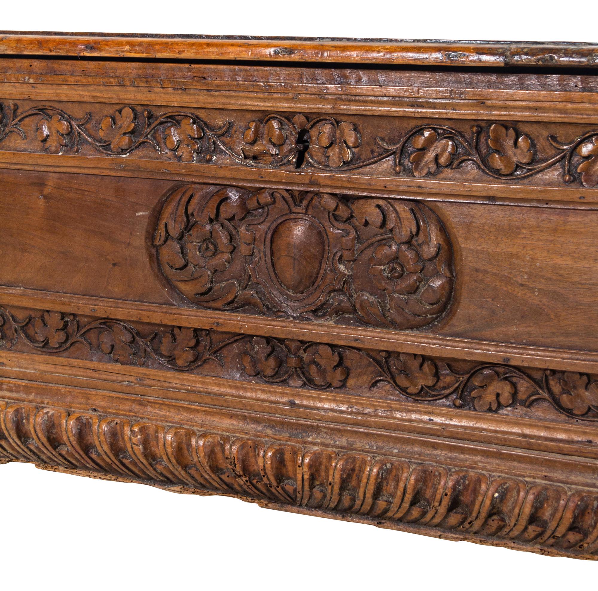 An Italian Walnut Cassone