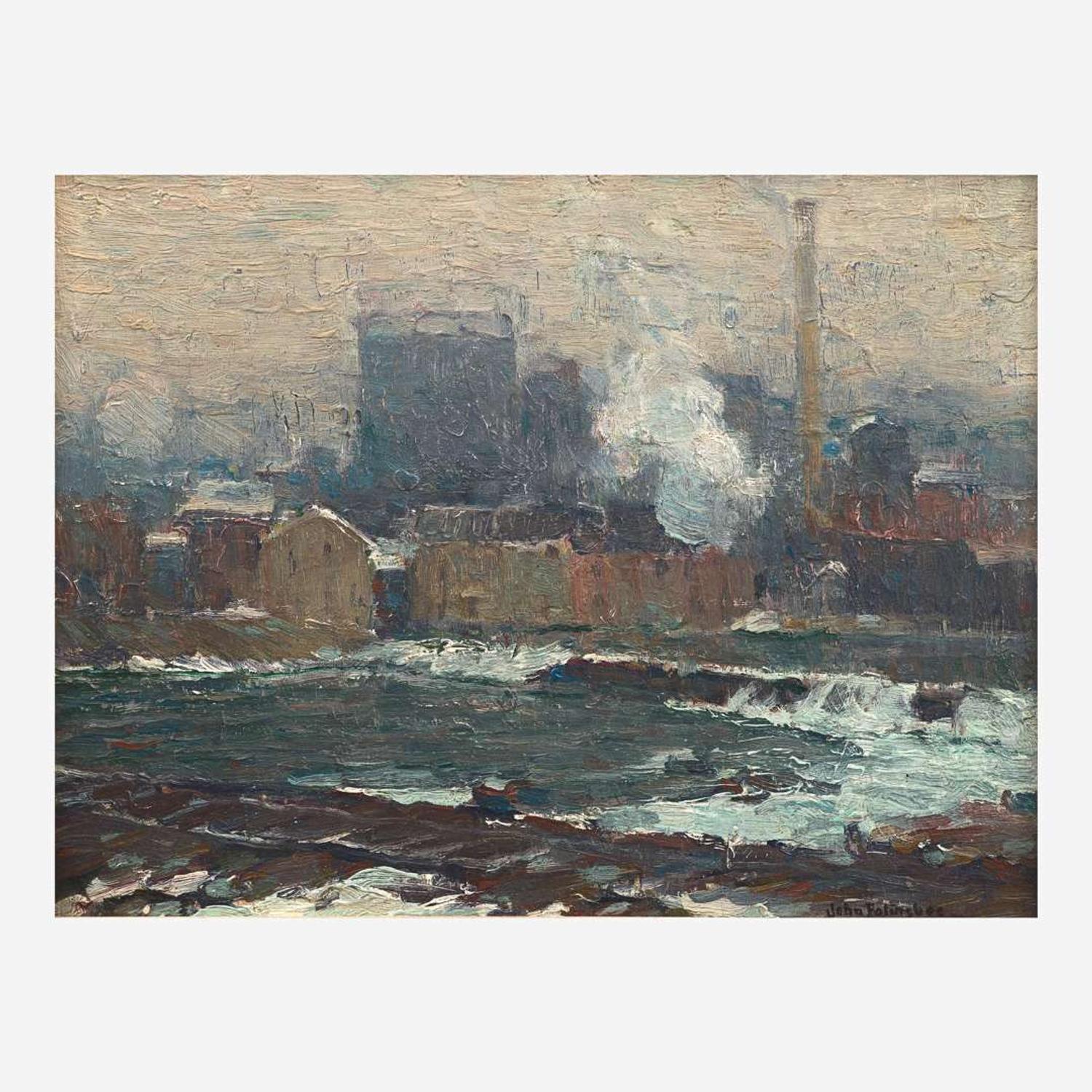 John Fulton Folinsbee (American, 1892-1972) Factories (Factories in Winter)