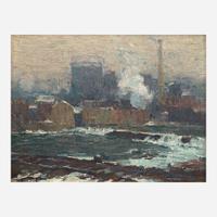 John Fulton Folinsbee (American, 1892-1972) Factories (Factories in Winter)