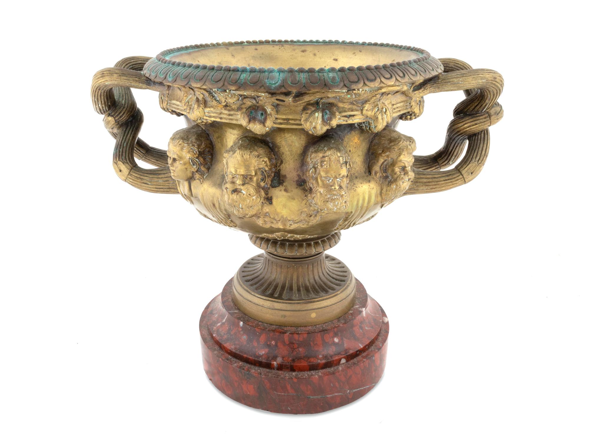 A French Gilt-Bronze Two-Handled Warwick Vase — AFTER CLODION