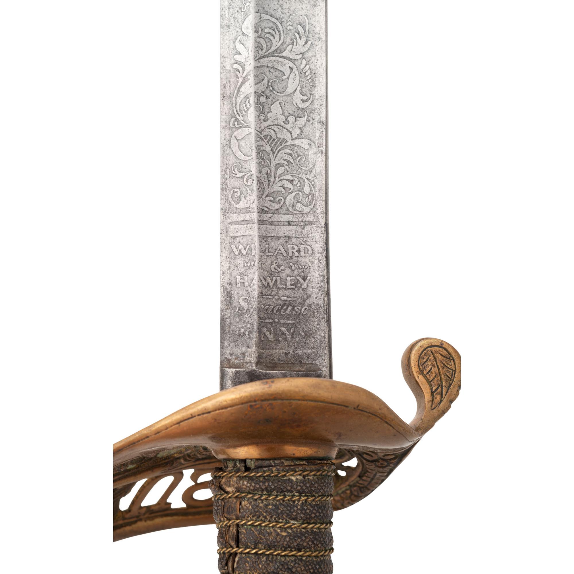 The US Model 1850 Staff & Field Officers Sword & the Model 1860 Staff & Field Officers Sword of Major, later General Gustavus Sniper - 101st NYV and later 185th NYV