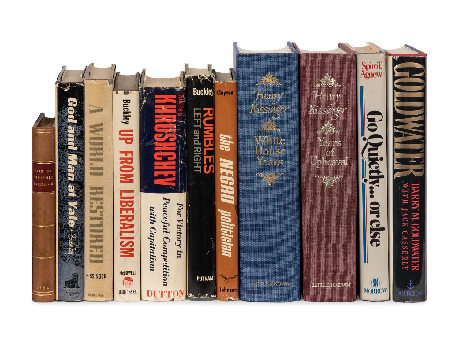 [POLITICIANS]. A group of political biographies and books, many signed, including: