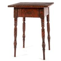 A Federal Grain Painted Cherrywood and Poplar Side Table