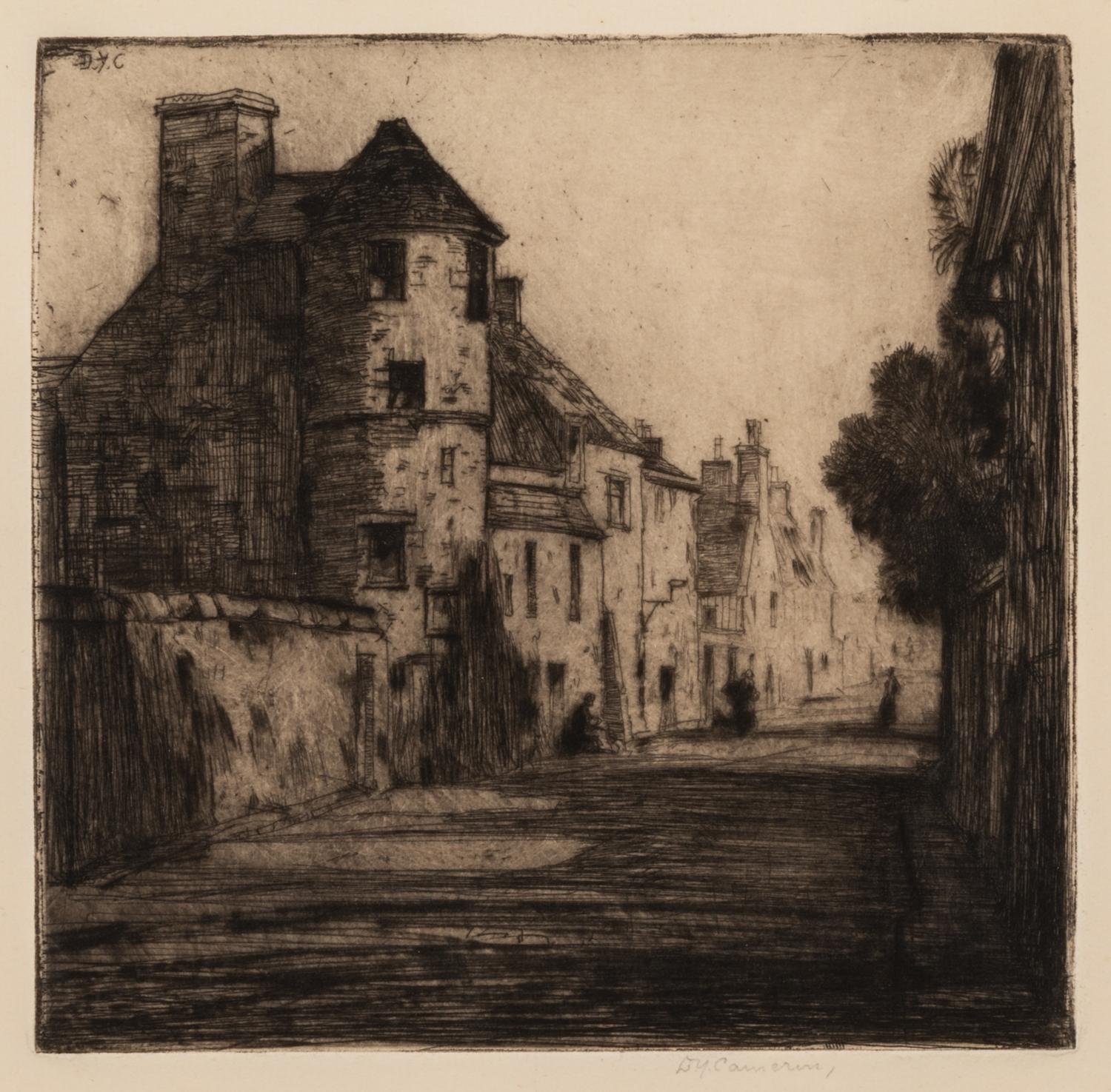Sir David Young Cameron, (Scottish, 1865-1945), A group of twelve works: Chinon, Inverlochy Castle, Fisher Folk, Haddington, Lady of Ho