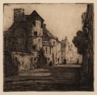 Sir David Young Cameron, (Scottish, 1865-1945), A group of twelve works: Chinon, Inverlochy Castle, Fisher Folk, Haddington, Lady of Ho