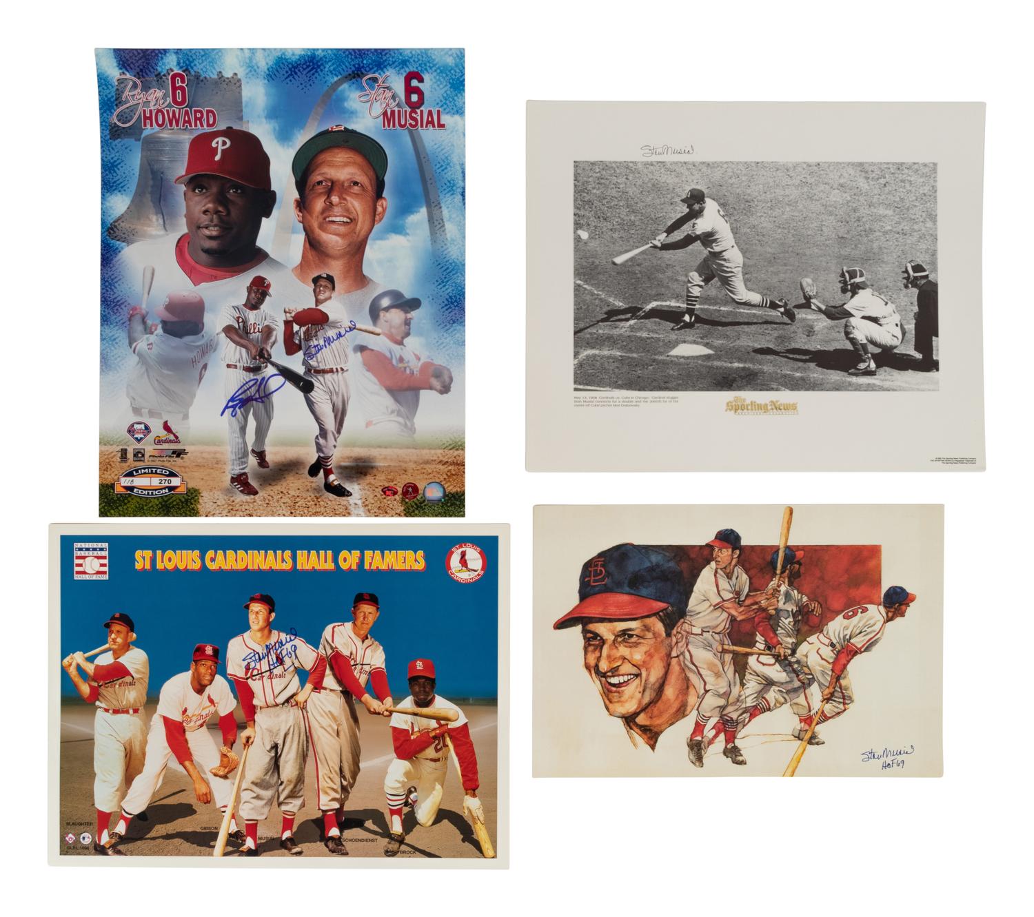 A Group of Eight Stan Musial Signed Autograph Photos from Stan The Man, Inc.