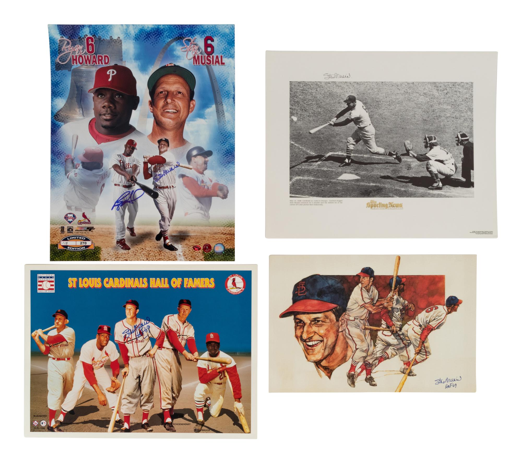 A Group of Eight Stan Musial Signed Autograph Photos from Stan The Man, Inc.
