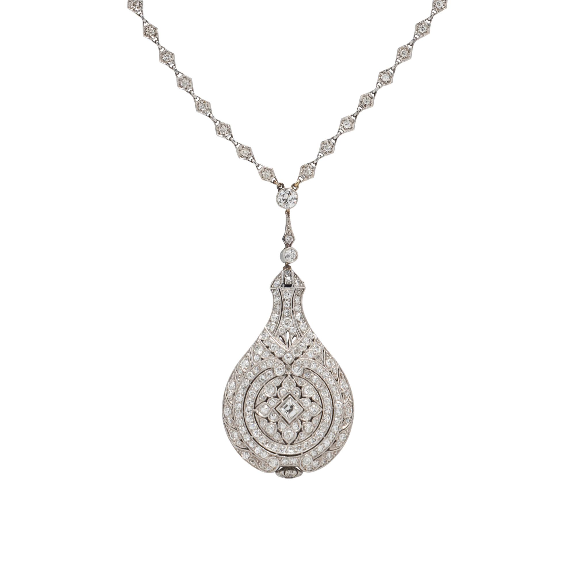 TIFFANY & CO., DIAMOND PENDANT WATCH NECKLACE