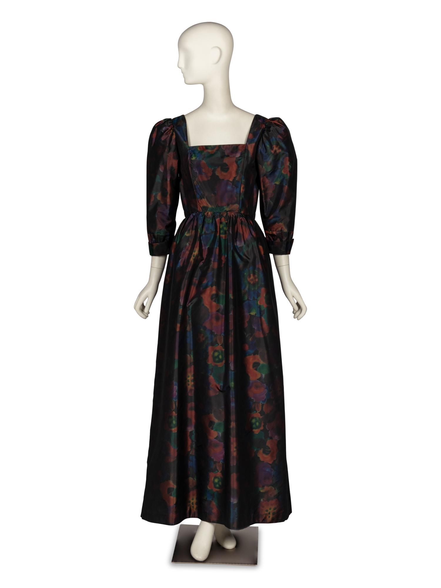 Sybil Connolly, Floral Taffeta Dress