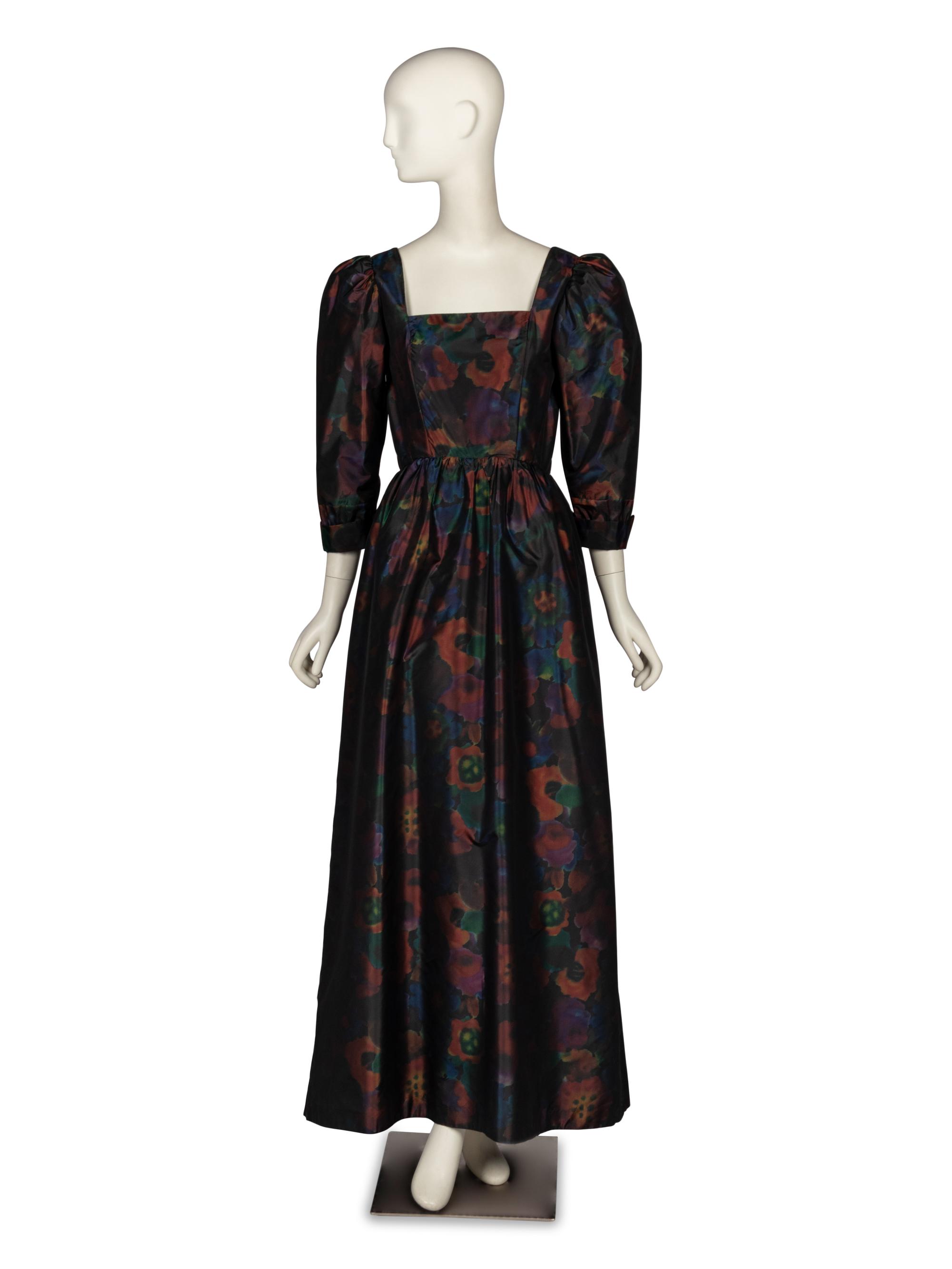 Sybil Connolly, Floral Taffeta Dress