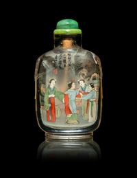 A Chinese Inside Painted Rock Crystal Snuff Bottle Ye Zhongsan (1875-1945)
