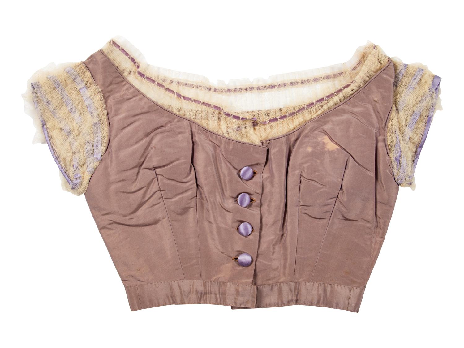 Three Silk Evening Bodices, 1850-60