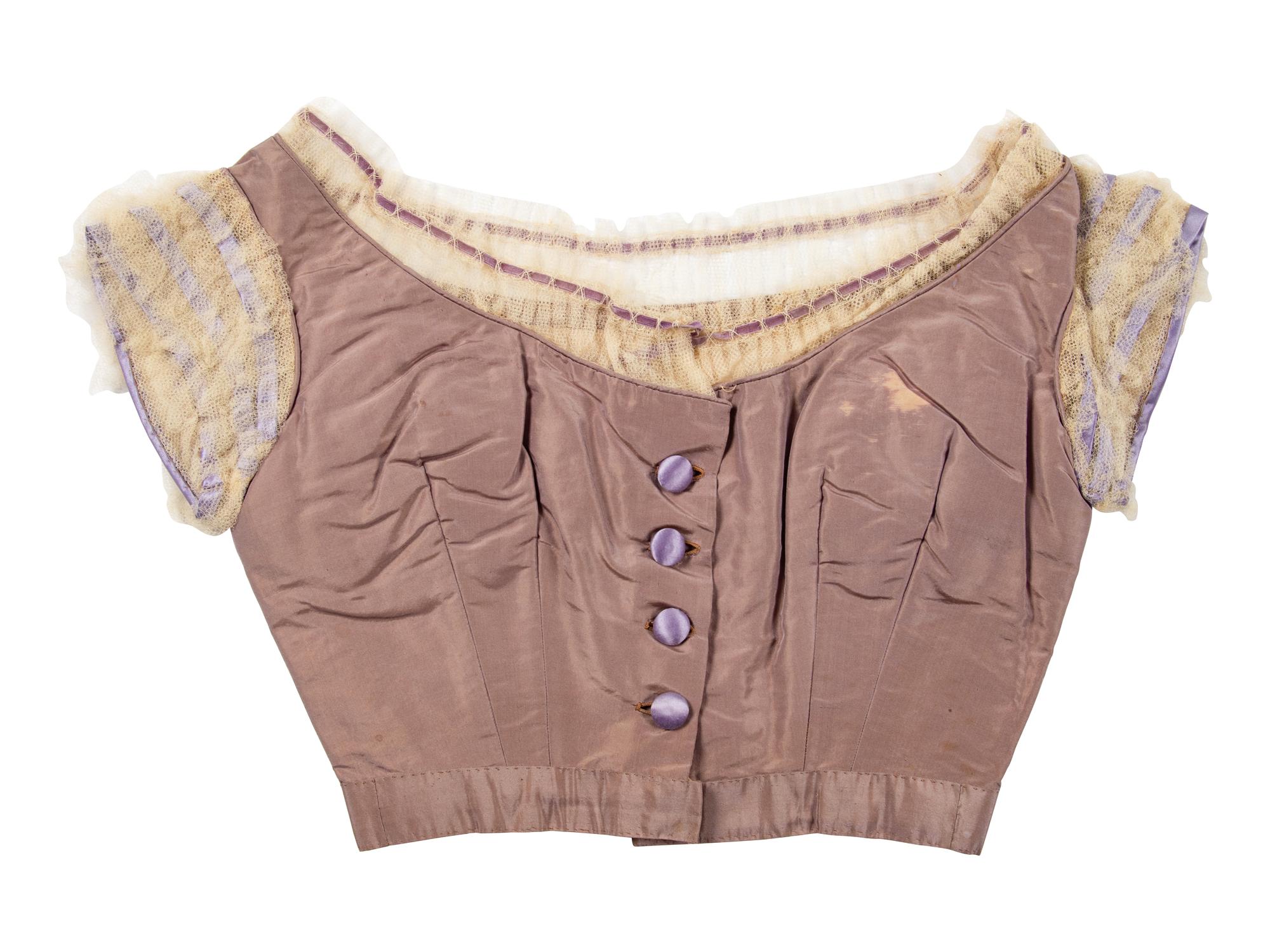 Three Silk Evening Bodices, 1850-60