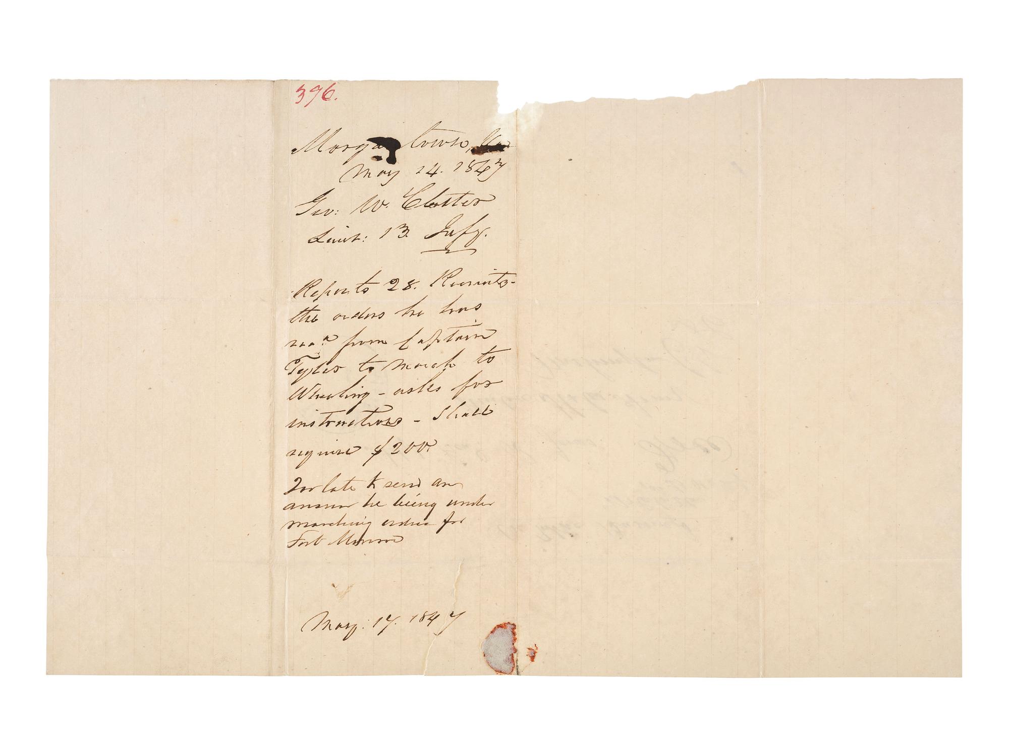 [LEAVENWORTH]. A group of 4 stampless covers addressed to Adjutant General Robert Jones in Washington, DC, including two with 1840s Fort Leavenworth cancellations, comprising: