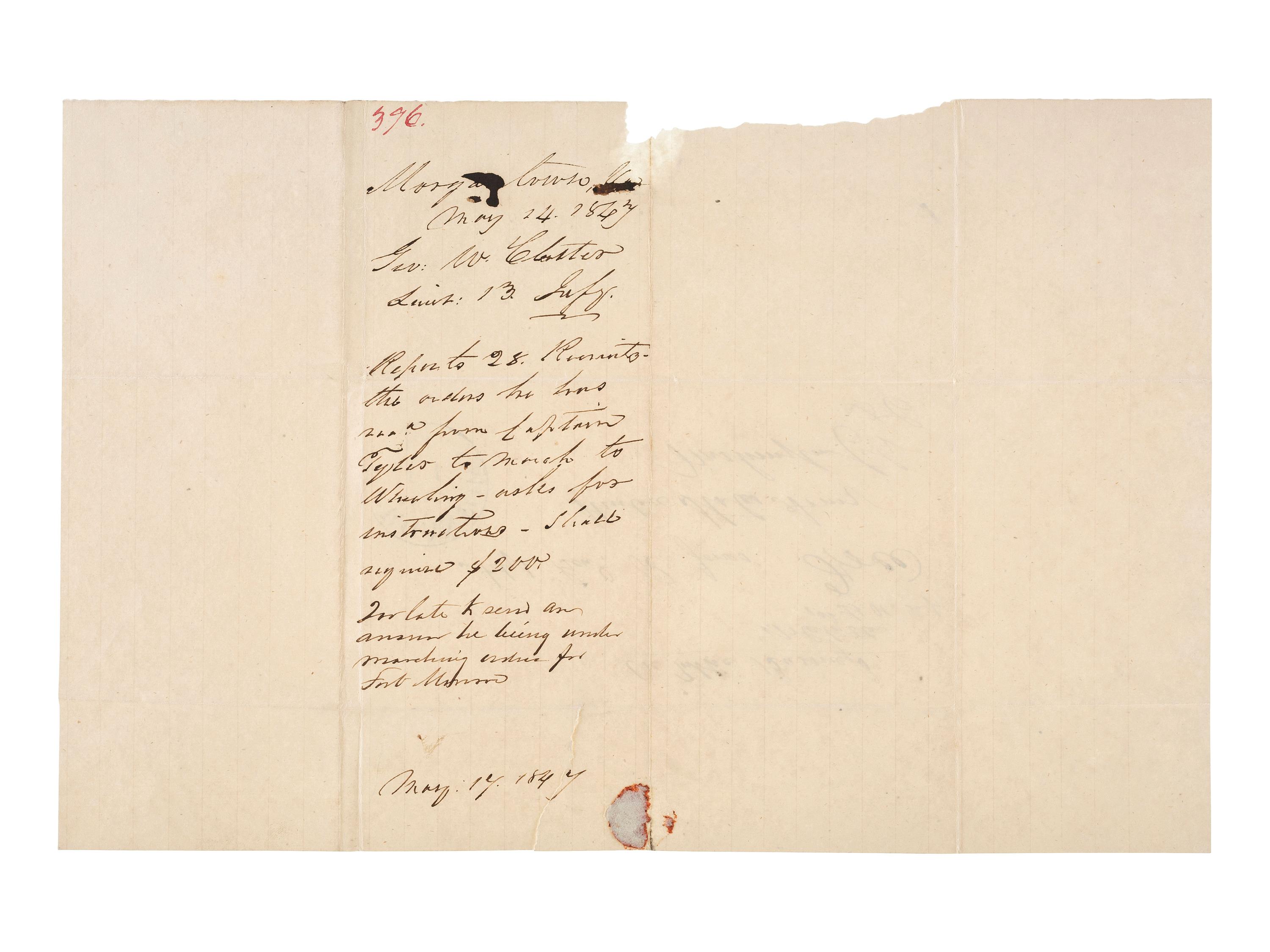 [LEAVENWORTH]. A group of 4 stampless covers addressed to Adjutant General Robert Jones in Washington, DC, including two with 1840s Fort Leavenworth cancellations, comprising: