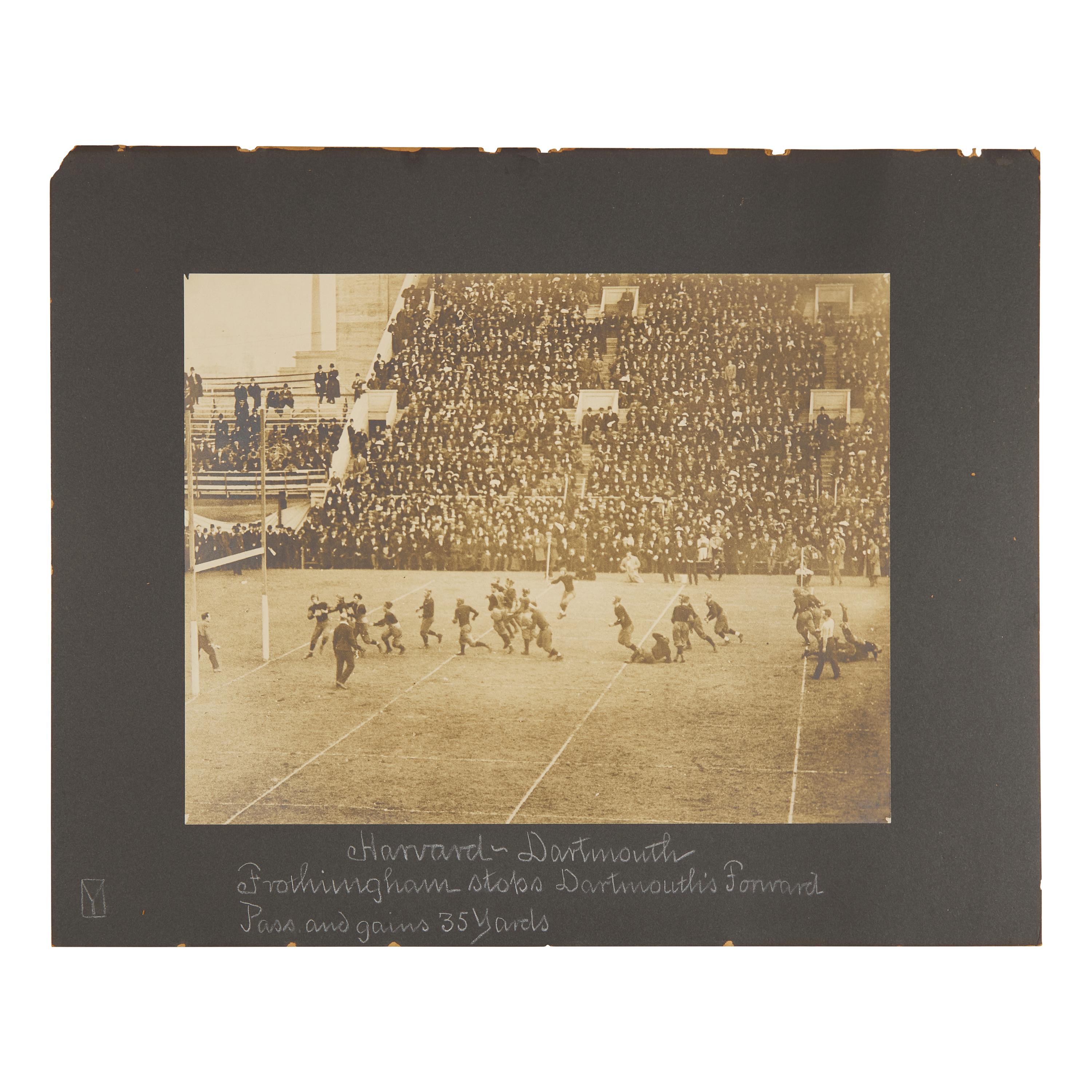 [Football] Large Format Silver Print of ca. 1910 Harvard v. Dartmouth Football Game