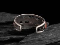 Navajo Silver and Coral Cuff Bracelet