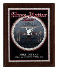 A Group of Nine Dining Awards and Honors Formerly Displayed at Mike Ditka’s Restaurant