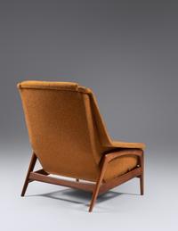 Pair of Lounge Chairs with Ottoman Dux, Sweden