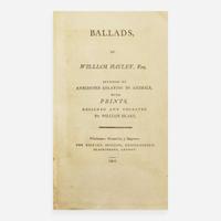 [Blake, William] Hayley, William Ballads, by William Haley, Esq, Founded on Anecdotes Relating to Animals...