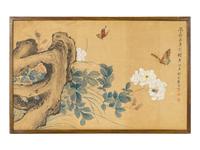 Five Chinese Ink and Color on Silk Paintings