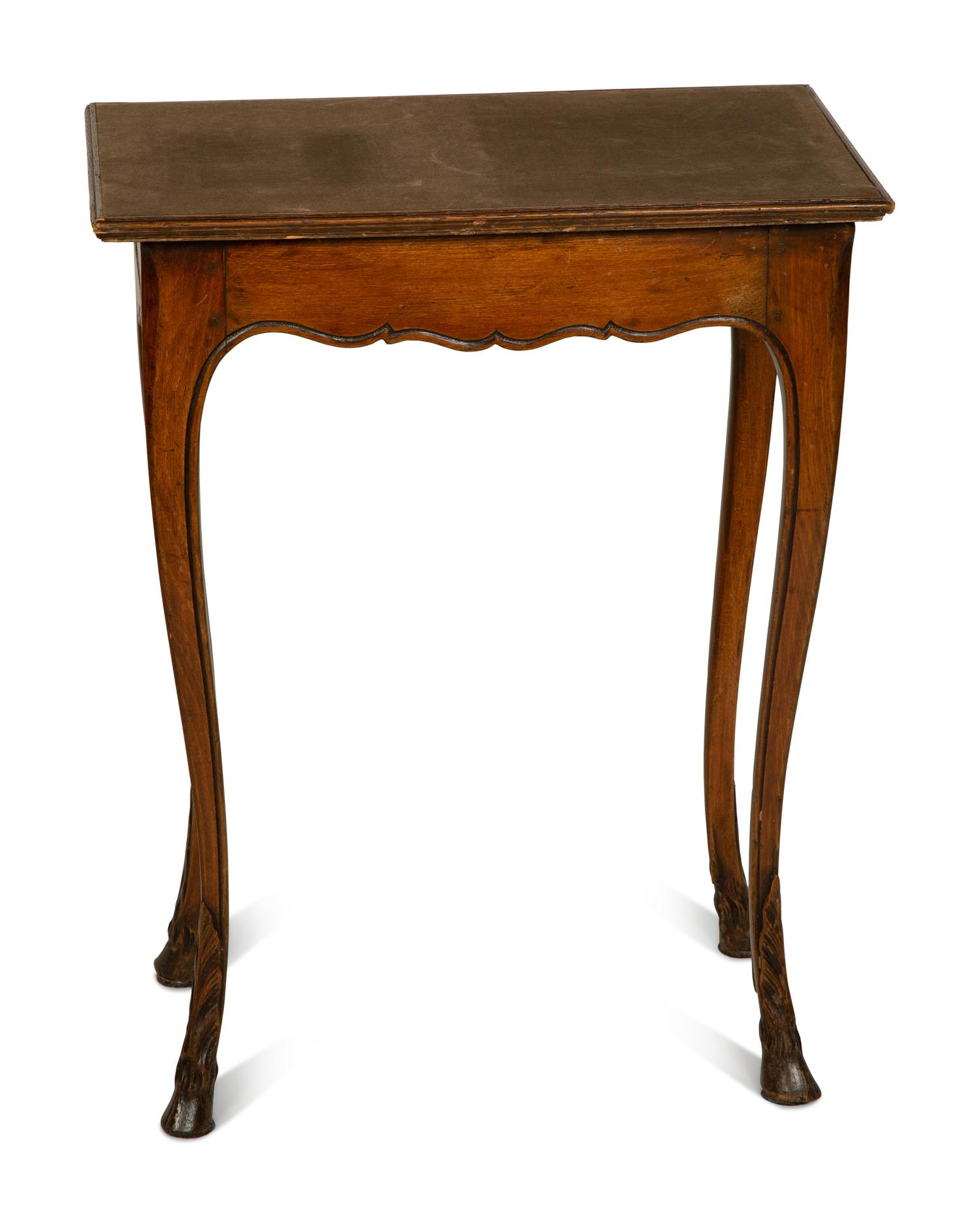 A Louis XV Style Provincial Side Table and a French Provincial Style Side Table