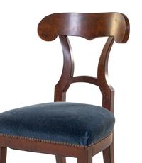 A Set of Six Biedermeier Style Burlwood Side Chairs
