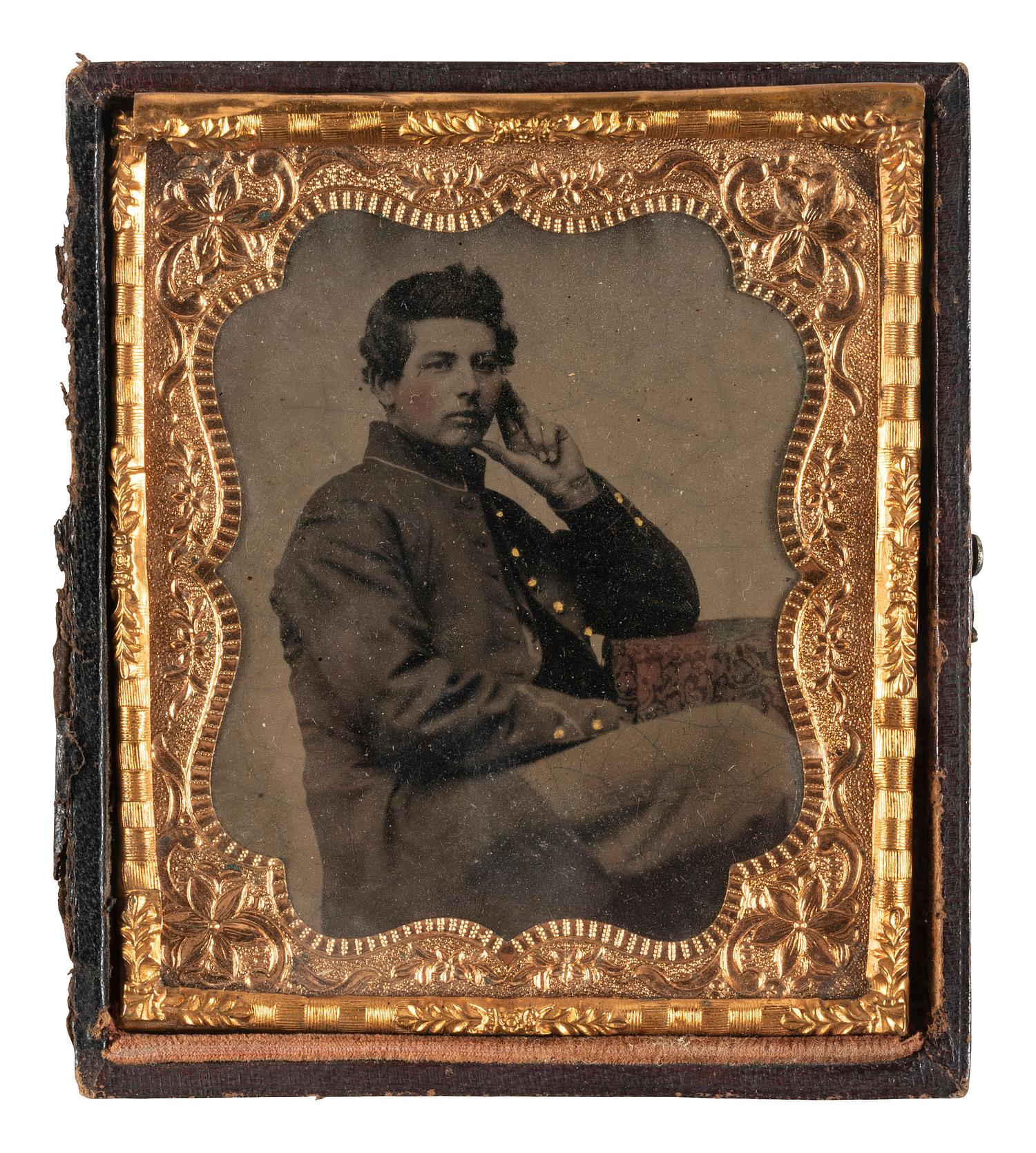 [SCIENCE & TECHNOLOGY]. Charles M. Hayden (1845-1934) archive featuring a patent model for a gun mount with associated photographs, letters, and sketchbook.