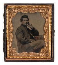 [SCIENCE & TECHNOLOGY]. Charles M. Hayden (1845-1934) archive featuring a patent model for a gun mount with associated photographs, letters, and sketchbook.