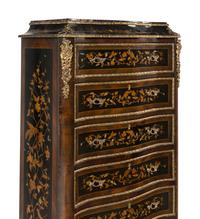 A Napoleon III Marquetry and Marble-Top Secrétaire à Abbatant