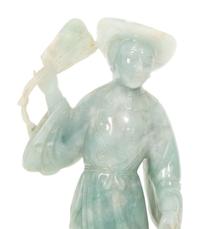 Chinese Jadeite Figure of a Female Immortal