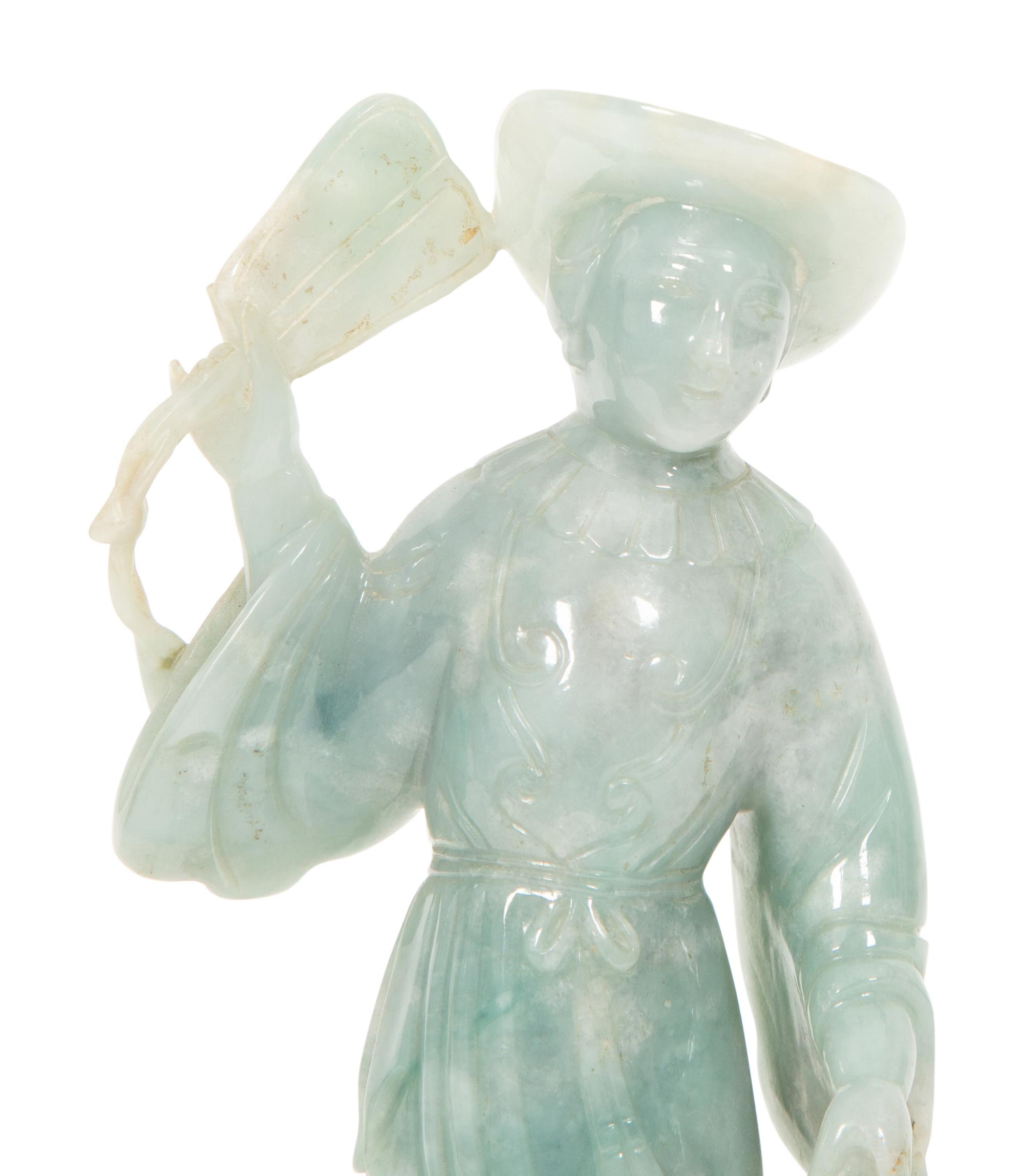 Chinese Jadeite Figure of a Female Immortal