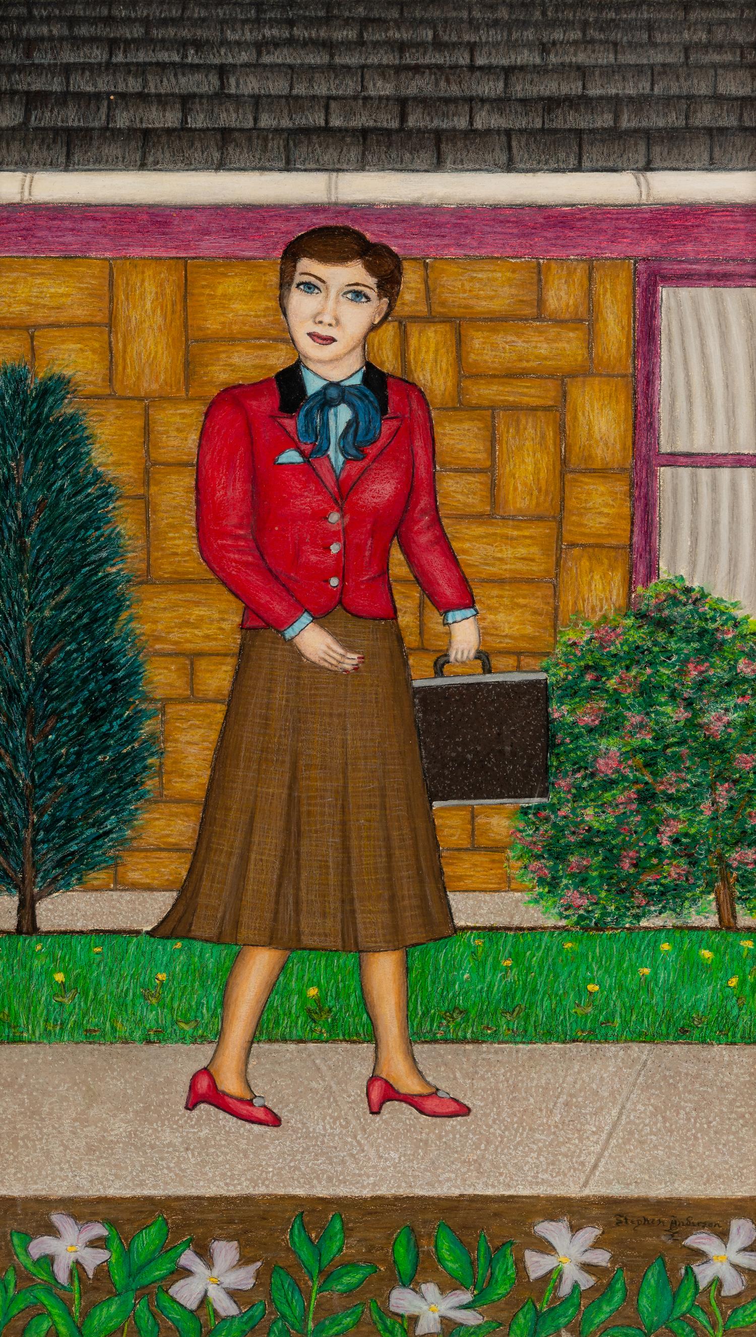 On Her Way to Work