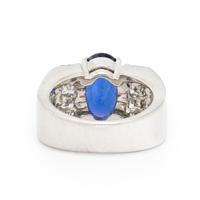 WHITE GOLD, TANZANITE, AND DIAMOND RING