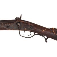 Fullstock Percussion Rifle by Conestoga Rifle Works with Applied "Hancock Richmond" Tobacco Tag Decorations