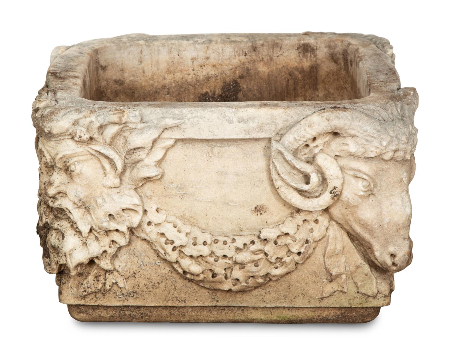 A Cast Stone Planter