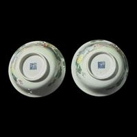 A Pair of Chinese Famille Rose 'Immortals' Bowls, Late Qing-Republic Period 晚清-民國 粉彩仙人圖花口碗一對