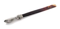 A Victorian Silver and Tortoise Shell Page Turner, 19th Century, the silver handle of partly lobed baluster form, in a fitted presentat