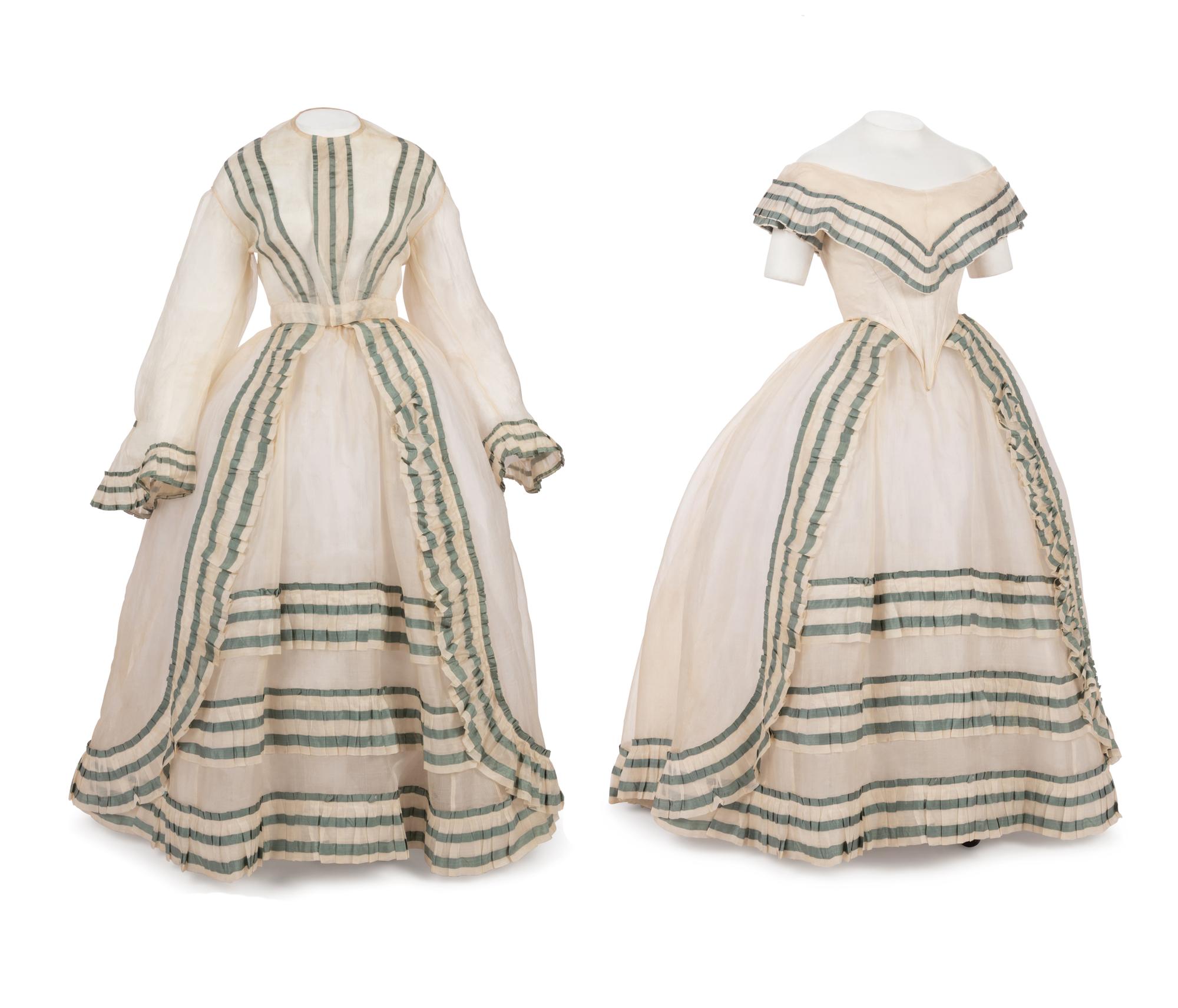Three Piece Dress with Day and Evening Bodices, 1860s