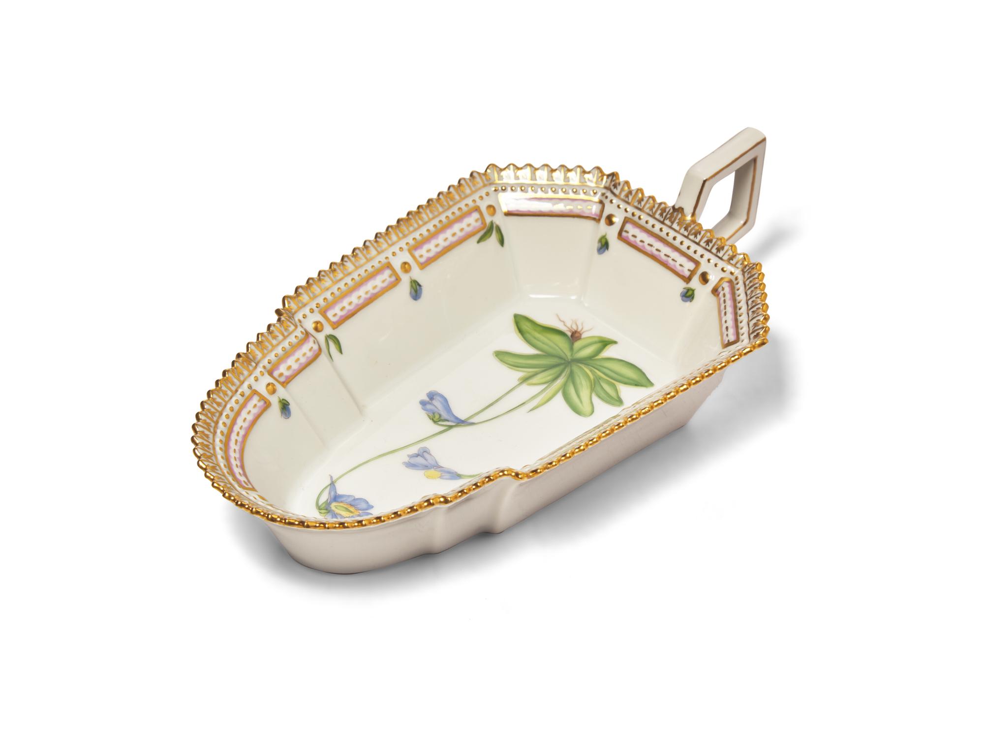A Royal Copenhagen Flora Danica Porcelain Pickle Dish