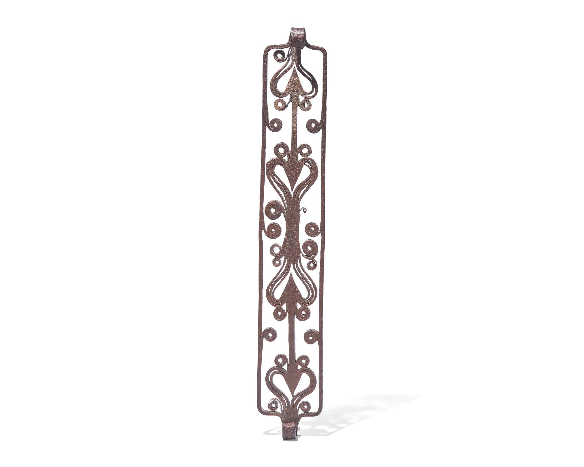 A Wrought Iron Wall Rack, French, 18th Century