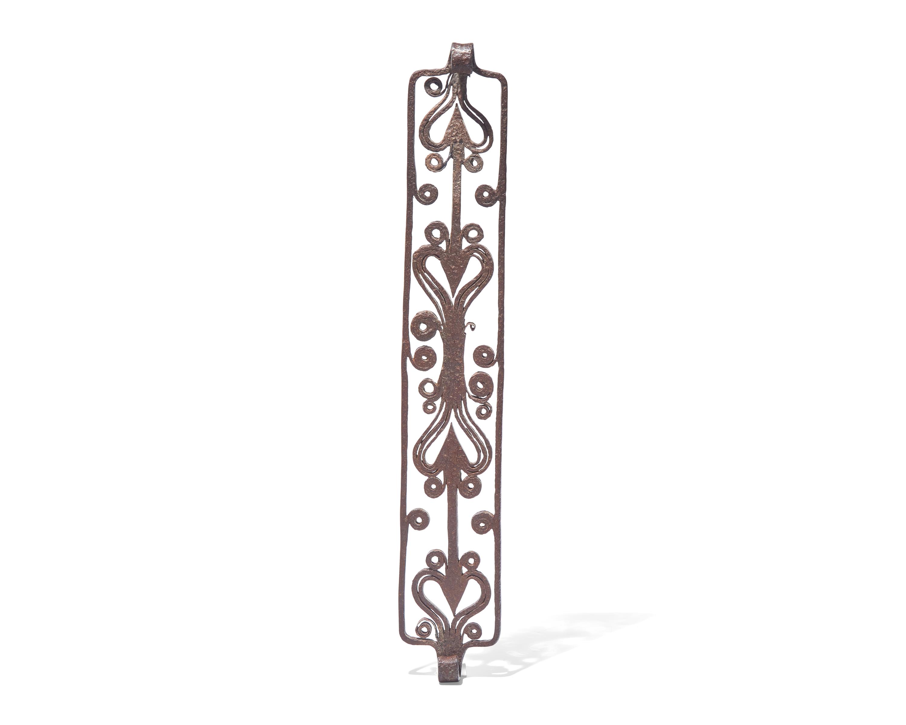 A Wrought Iron Wall Rack, French, 18th Century