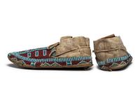 Sioux Beaded Hide Moccasins